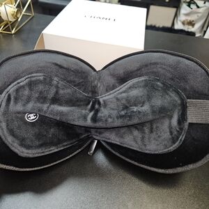 Chanel Elegant Black Sleep Mask & Pillow